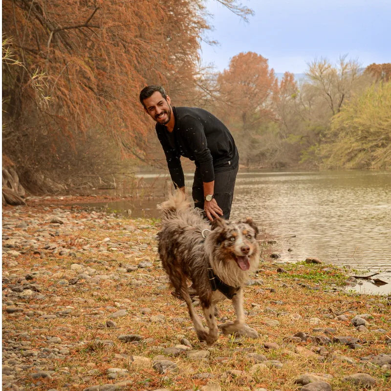 Rio nazas corriendo perro mascota